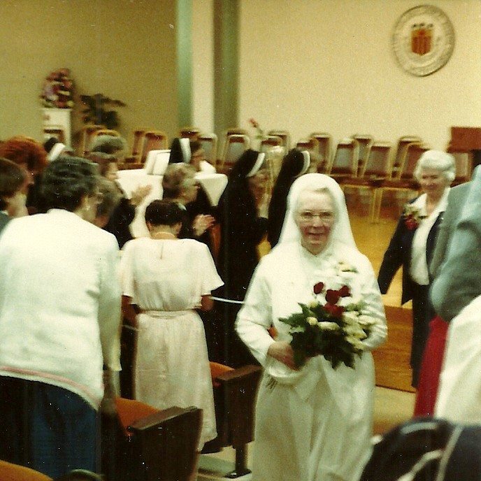 Sister Consuela is recognized at Saint Joseph’s College.